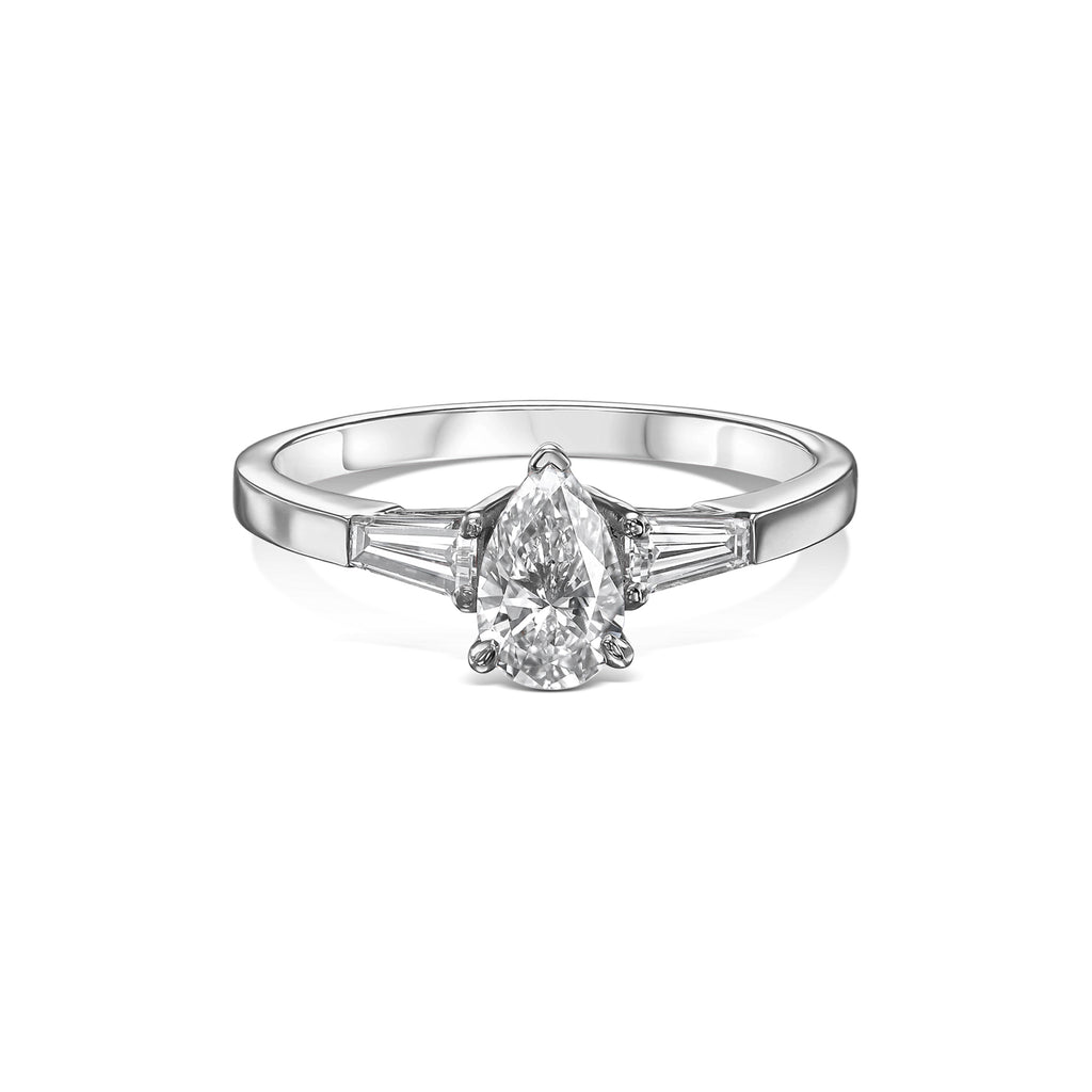 טבעת טיפה מיוחדת משולבת זוג אבני טייפר