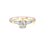 טבעת טיפה מיוחדת משולבת זוג אבני טייפר