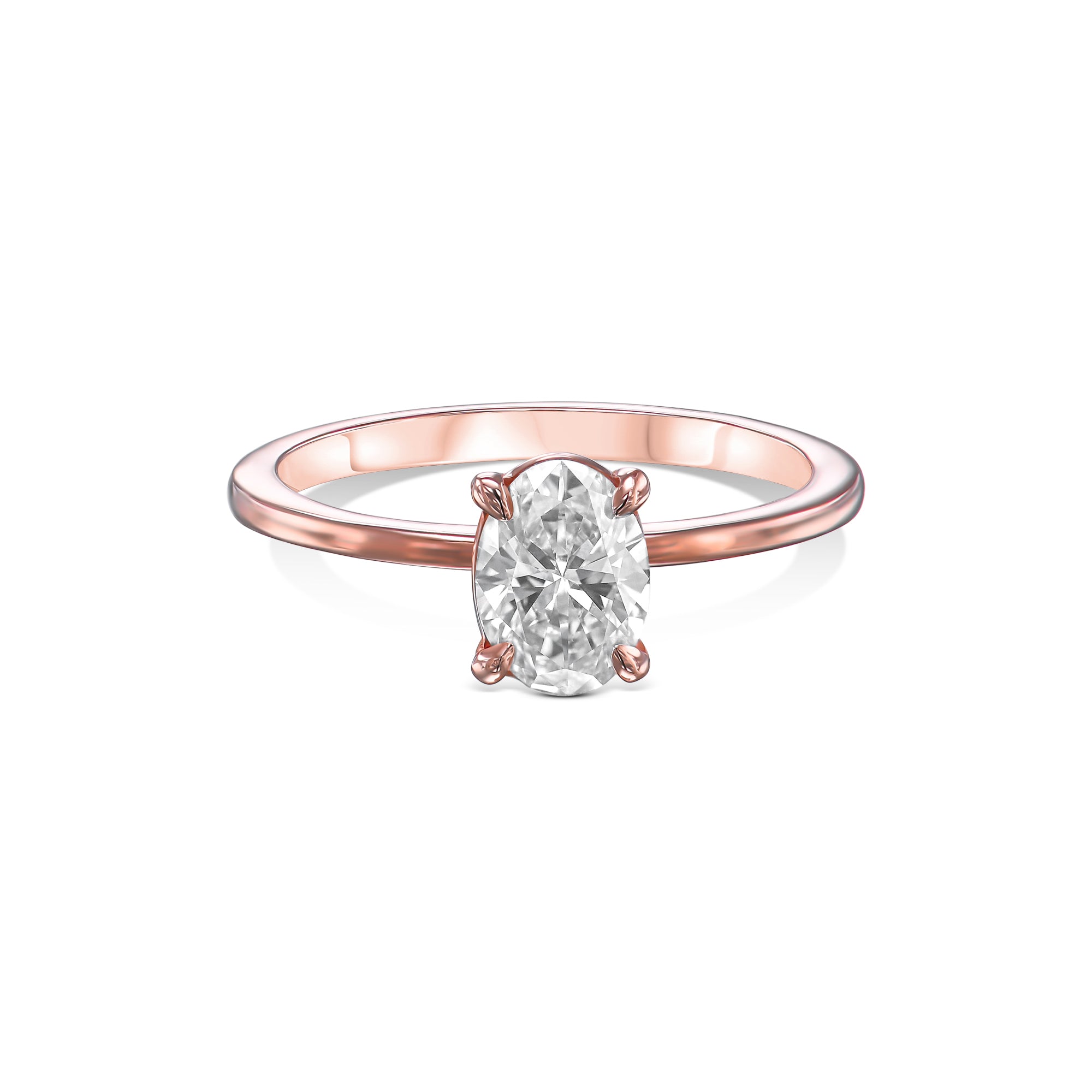 טבעת סוליטר אובל