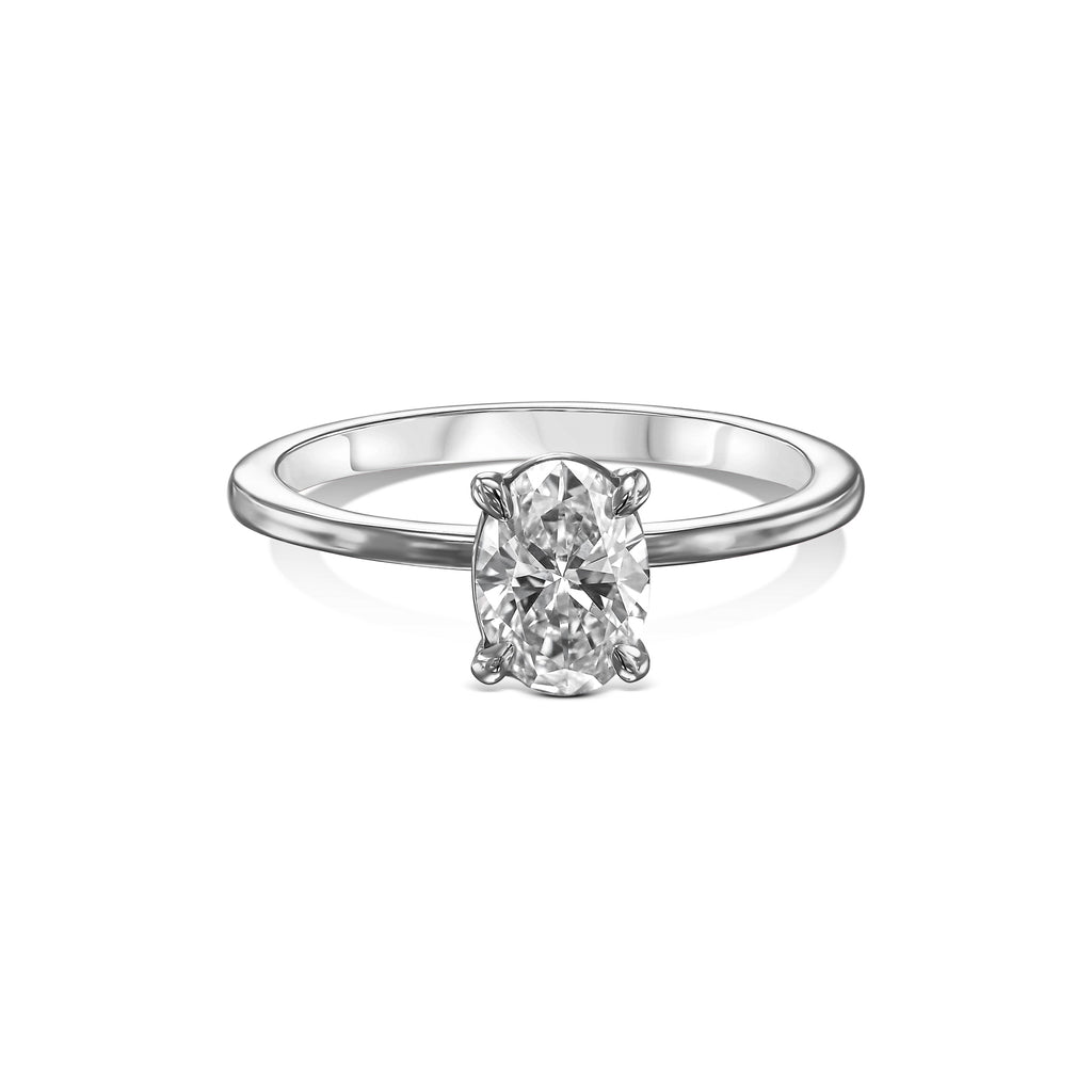 טבעת סוליטר אובל