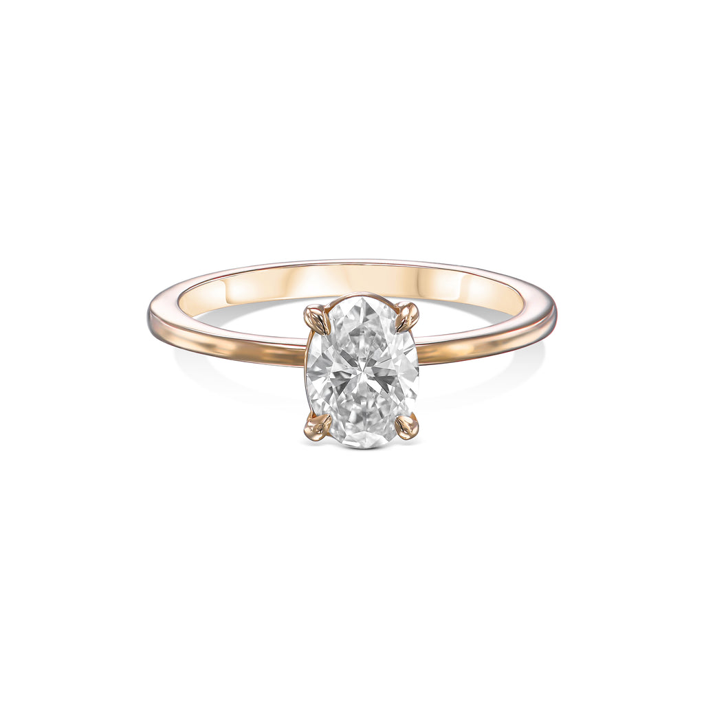 טבעת סוליטר אובל