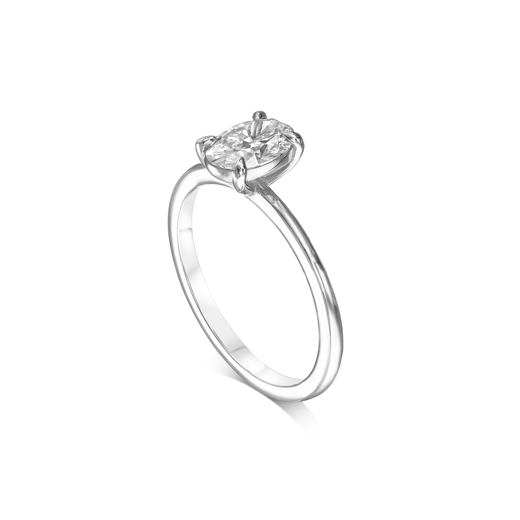 טבעת סוליטר אובל