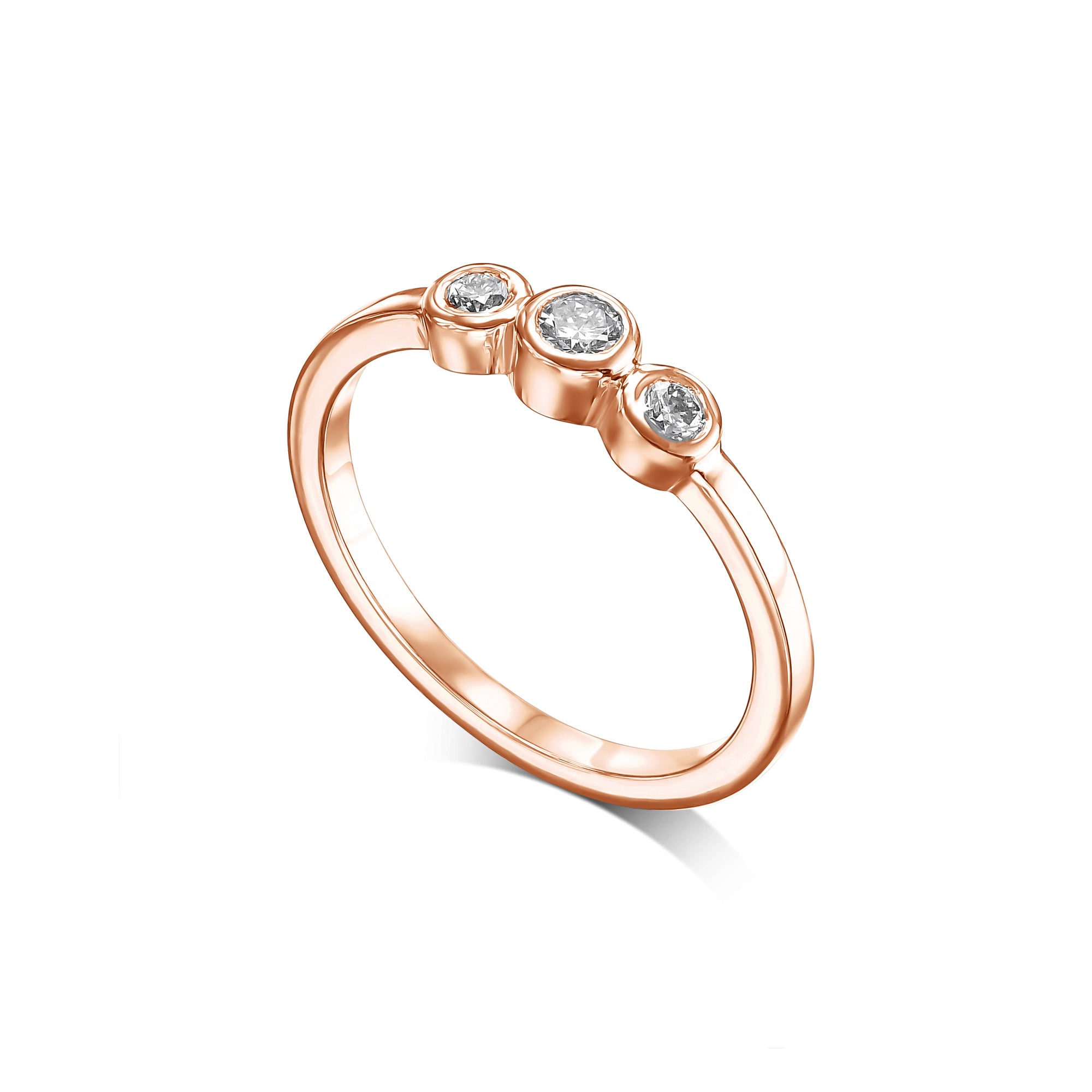 טבעת 3 כוסות יהלומים