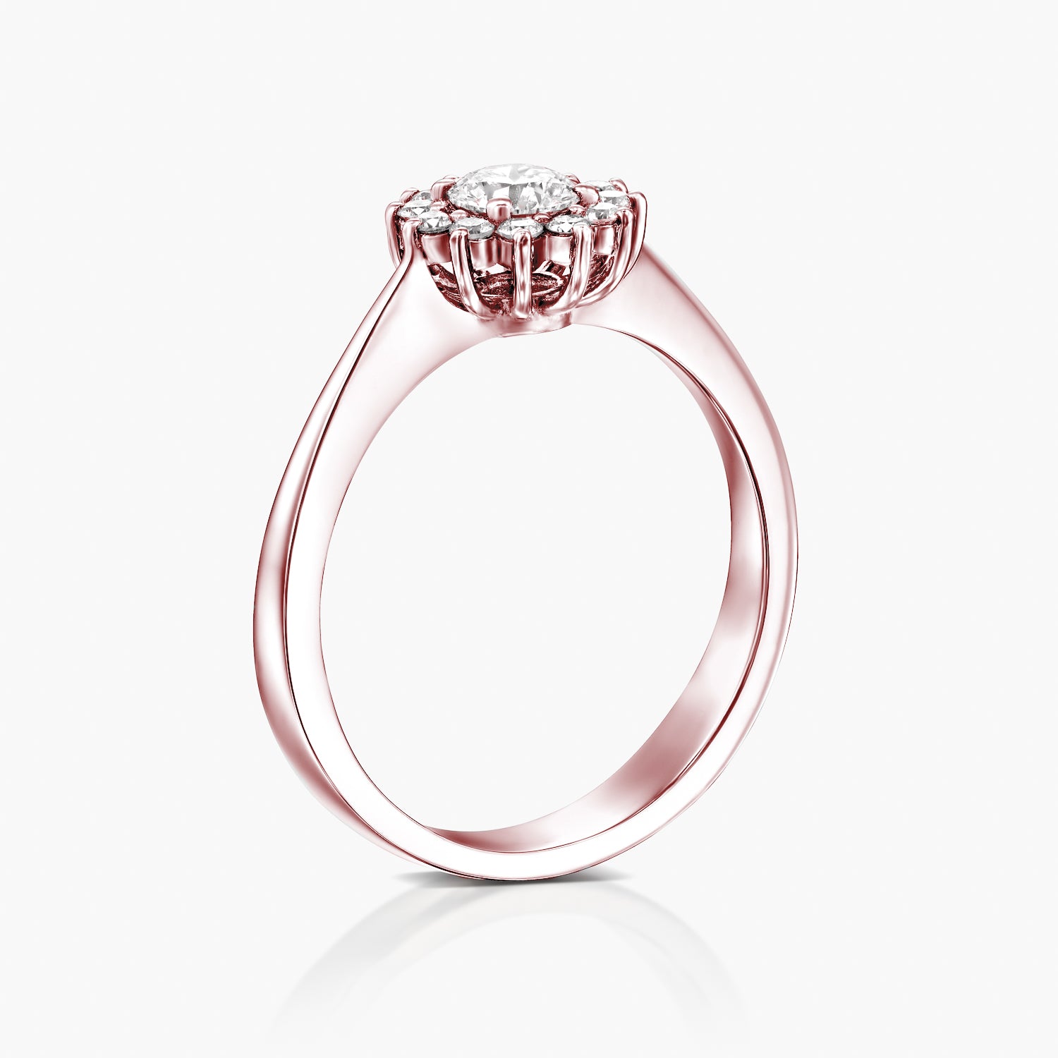 טבעת פרח מנצנץ