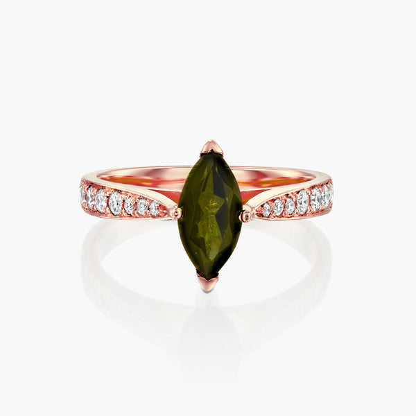טבעת מרקיזה ירוקה