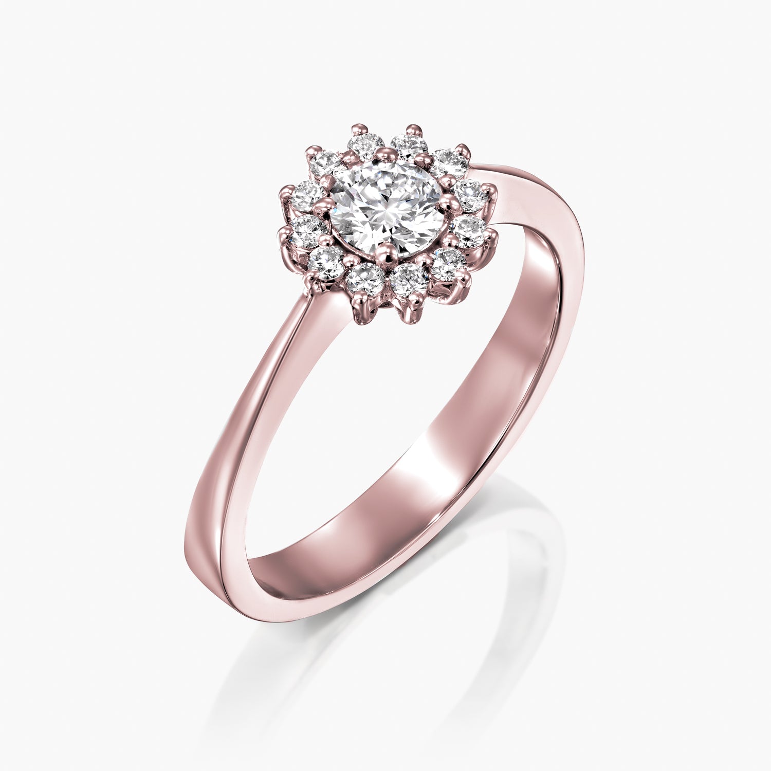 טבעת פרח מנצנץ