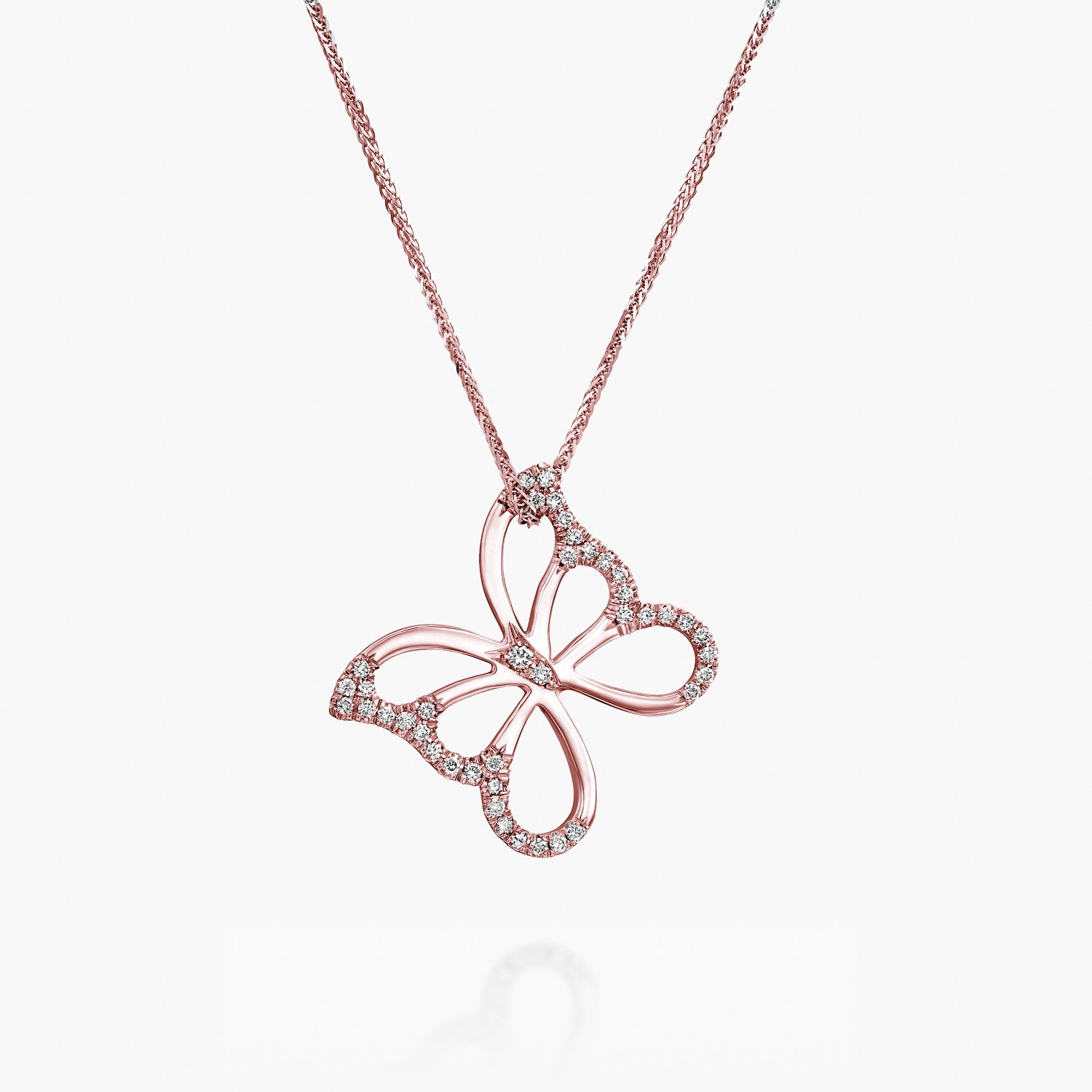 תליון פרפר יהלומים