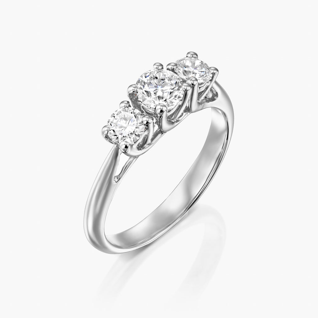 טבעת 3 אבנים משולש