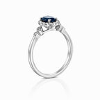 טבעת אובל כחול דרמטי