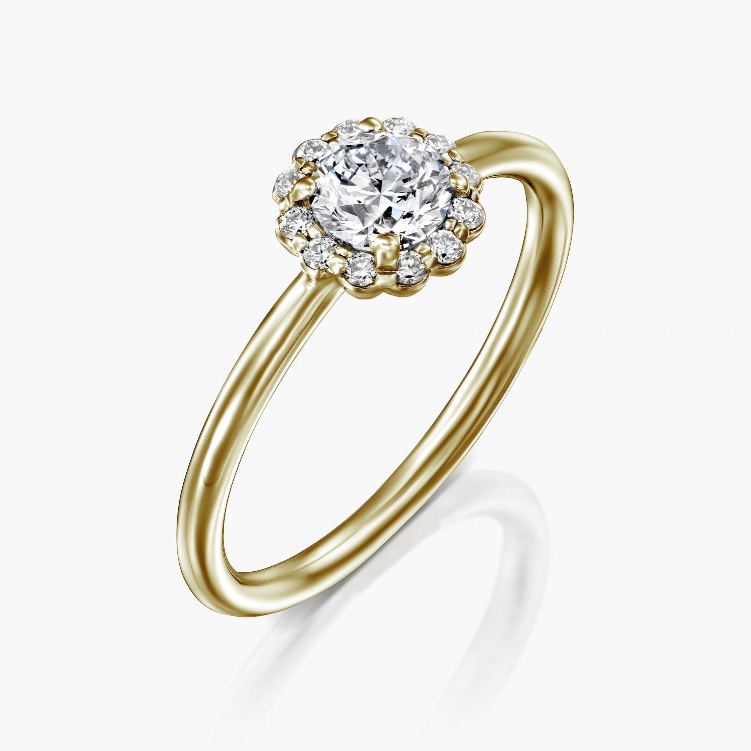 טבעת פרח מנצנץ