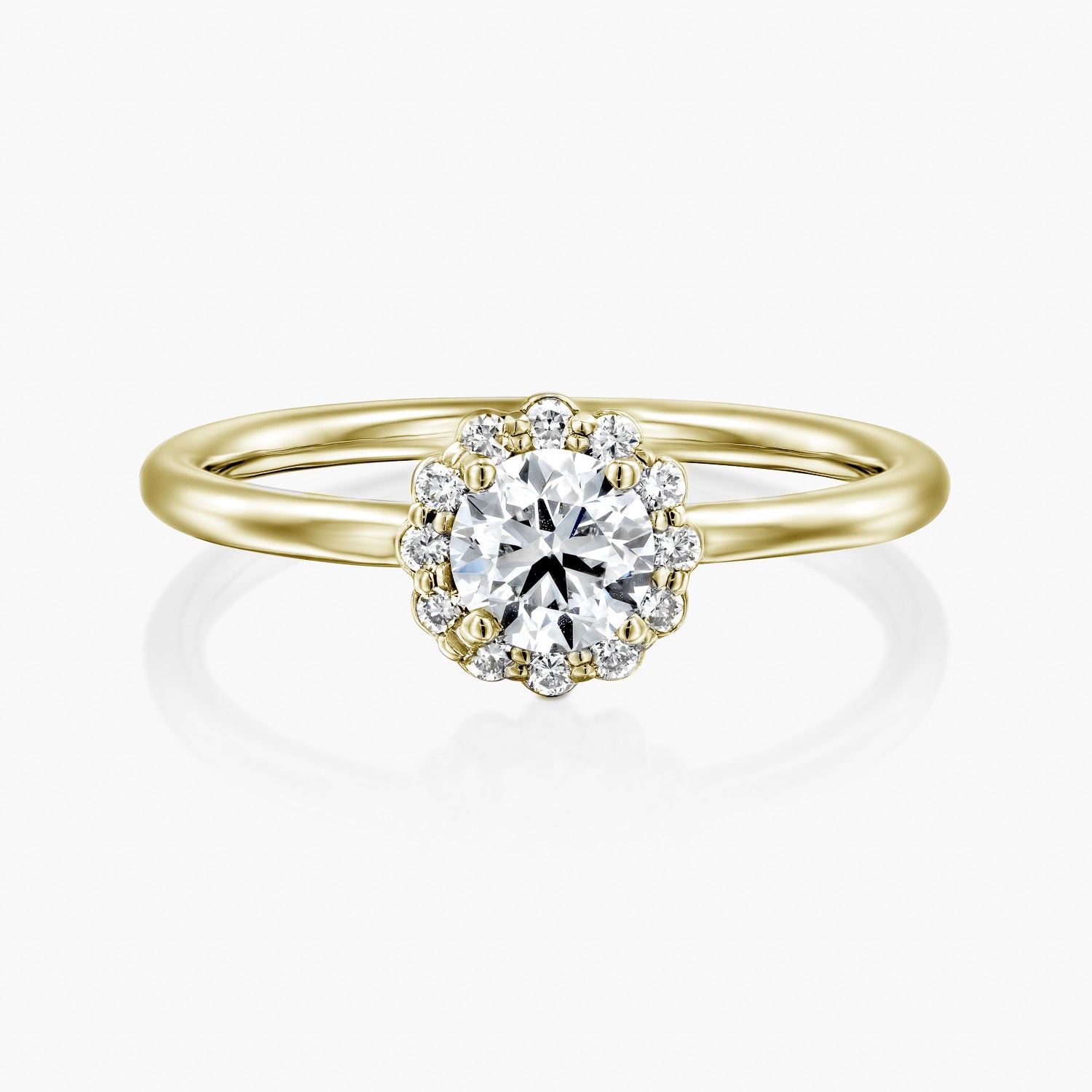 טבעת פרח מנצנץ